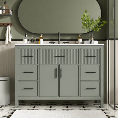Meuble-lavabo sur pied moderne de 48 po Verdant