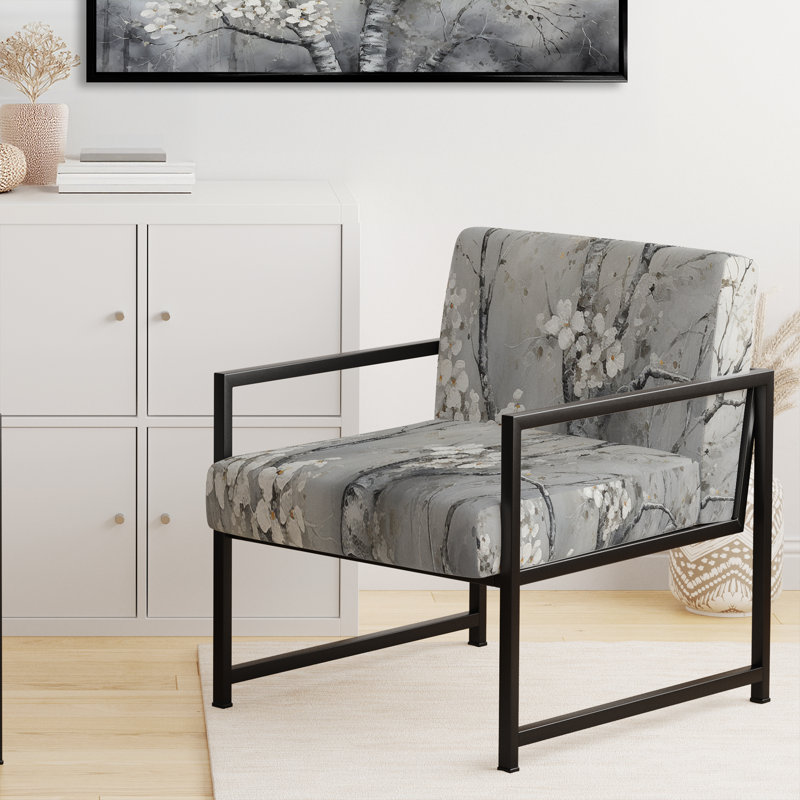 Chaise d'appoint rembourrée Gray Tree, Noir