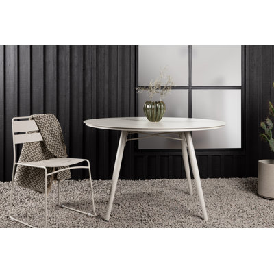 Indurial Round Metal Outdoor Dining Table , 120cm cm W 120cm cm D