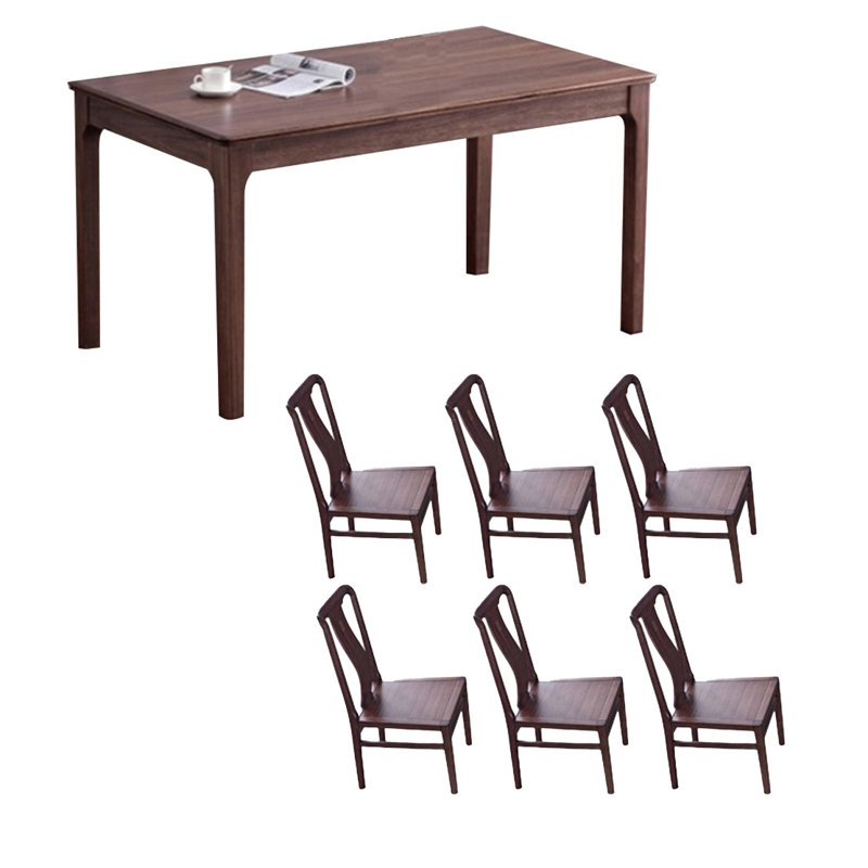 Ensemble de grande table en bois massif naturel, H 30,70 po x L 59,05 po x l 31,49 po