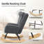 Fauteuil à bascule pour chambre d'enfant, fauteuil d'appoint capitonné à dossier haut et assise rembourrée, 100 kg, gris foncé-33564460