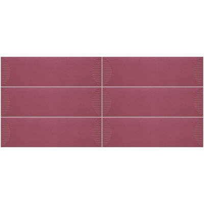 Carrelage mural demi-lune en porcelaine émaillée 4 "x 12" Stencry (20 pièces par carton) (5,81 pieds carrés par carton)