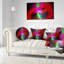 Red Kalal Spiral - coussin imprimé abstrait
