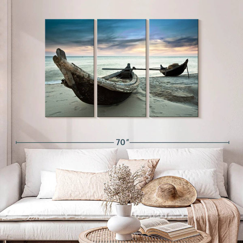 Mehar Old Fishing Boats, 32" H x 50" W