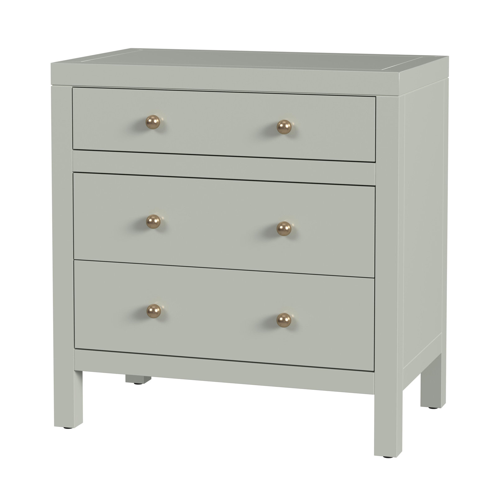 Celine 3-Drawer Acacia Dresser, Sage Green
