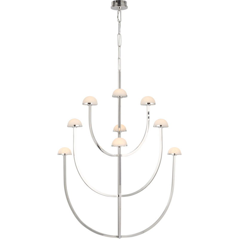 Kelly Wearstler Pedra X-Large Three-Tier Chandelier, Polished Nickel