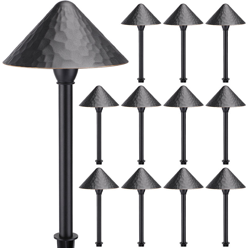 Low Voltage Integrated LED Metal Pathway Light Pack, Black