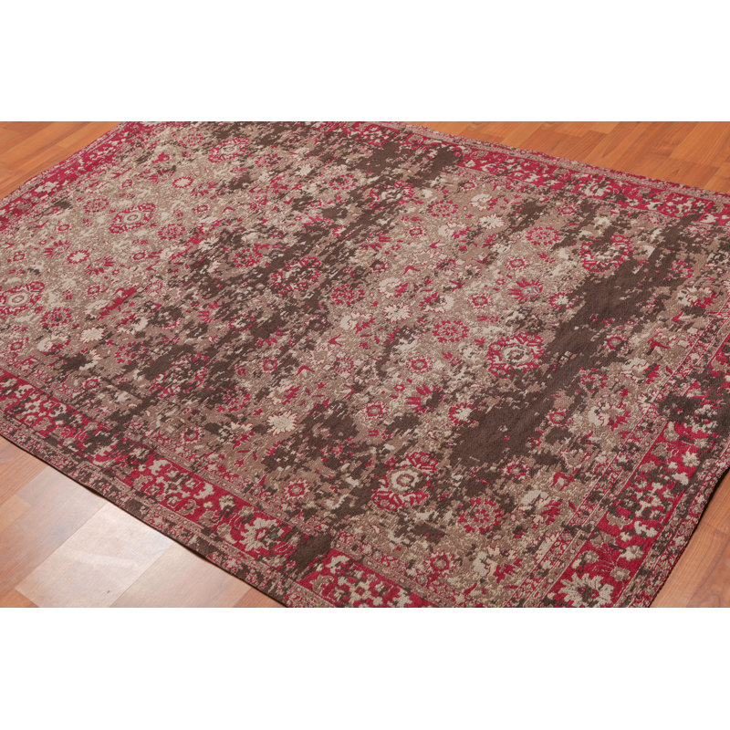 Tapis beige en coton Dimonte