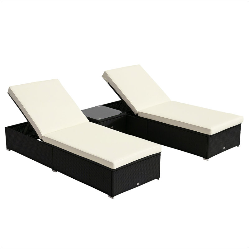 Ensemble de meubles de piscine 3 pièces