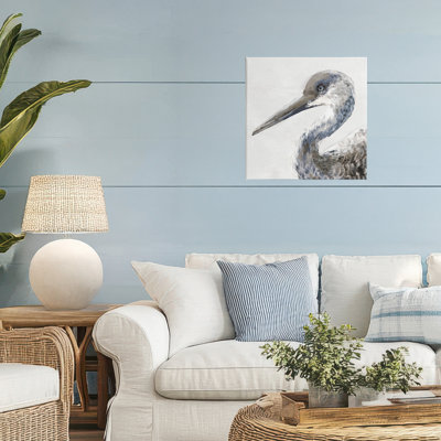 Portrait d'une grue sur toile, par Jacob Q