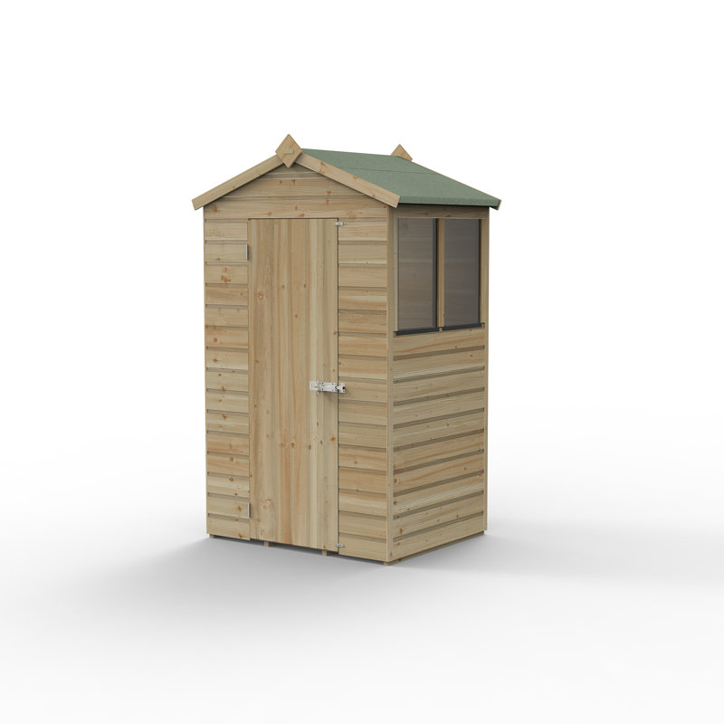 Beckwood 4x3 Pressure Treated Shiplap Wooden Apex Garden Shed
