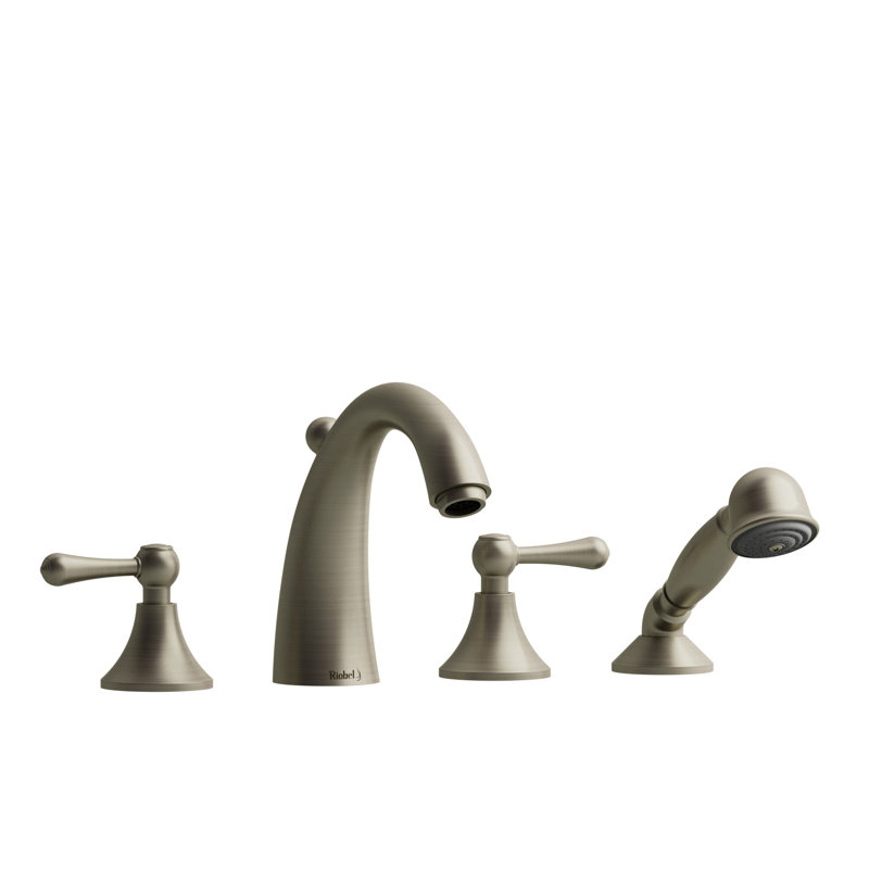 Classic™ 4-Hole Deck Mount Tub Filler, Brushed Nickel, Lever Handle