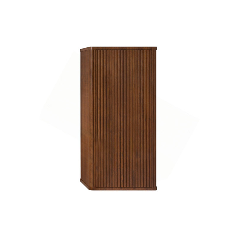 Armoire latérale flottante rayée pour salle de bain, armoire de rangement murale pour petits espaces, pré-assemblée