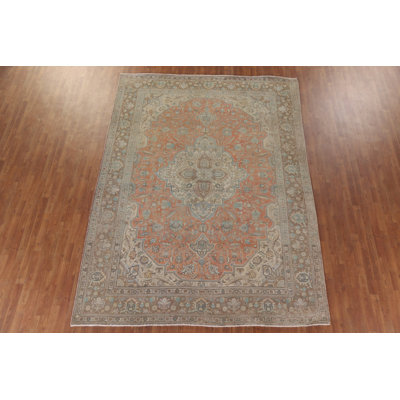 Distressed Geometric  Traditional Area Rug 8x11