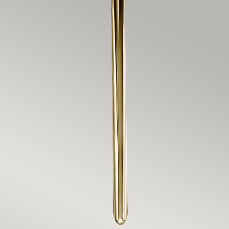 Charlee Glass Flush Mounted Sconce, 76.2cm H x 20.4cm W x 11.7cm D, Polished Brass