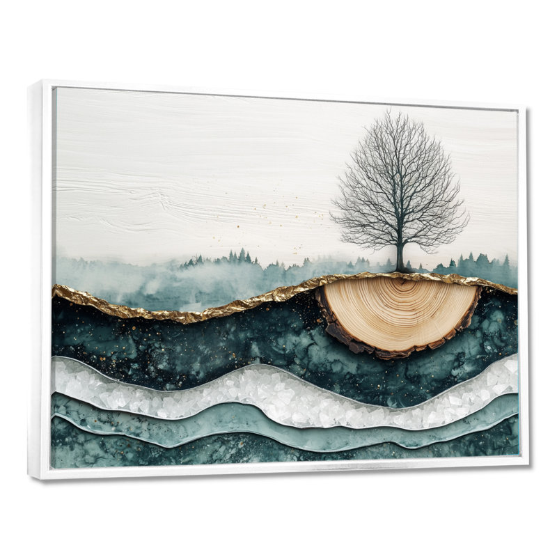 Jackleen - Landscapes Wall Art, H 34 po x l 44 po, Impression encadrée flottante, Blanc
