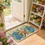 Tapis de sol Coastal Starfish Shell, pour salle de bain et maison de plage, 24 x 36 po, bleu beige