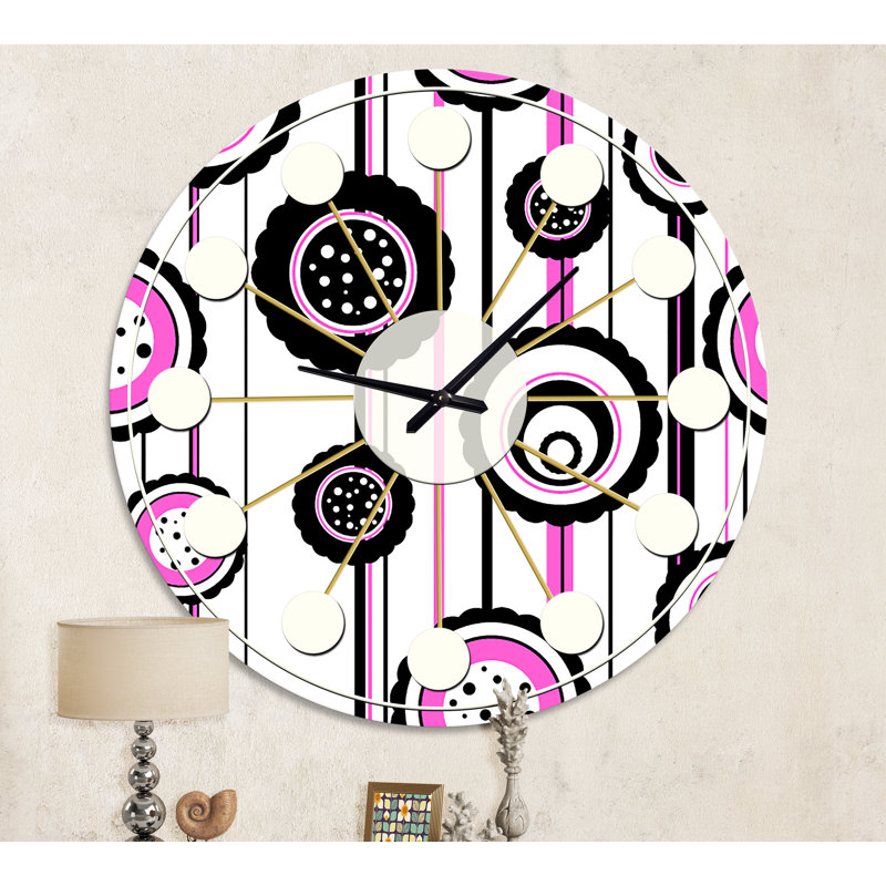 Horloge murale circulaire Mid-Century, Moyenne