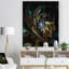 Fleur noire dorée moderne - art mural fleur fractale, impression avec fleur noire-18266811-33309510-116164185