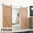 Brushed Nickel Classic Design Non-Bypass Single Track Two Door Hardware Kit-36324742