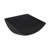 Joanie Coffee Table | 36" Square Top | Handcrafted Matte Black Mango Wood | Rounded Drum Base