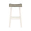 Tabouret de table transitionnel en bois massif - finition blanche et café pour la maison-257515023-257515020-257515022