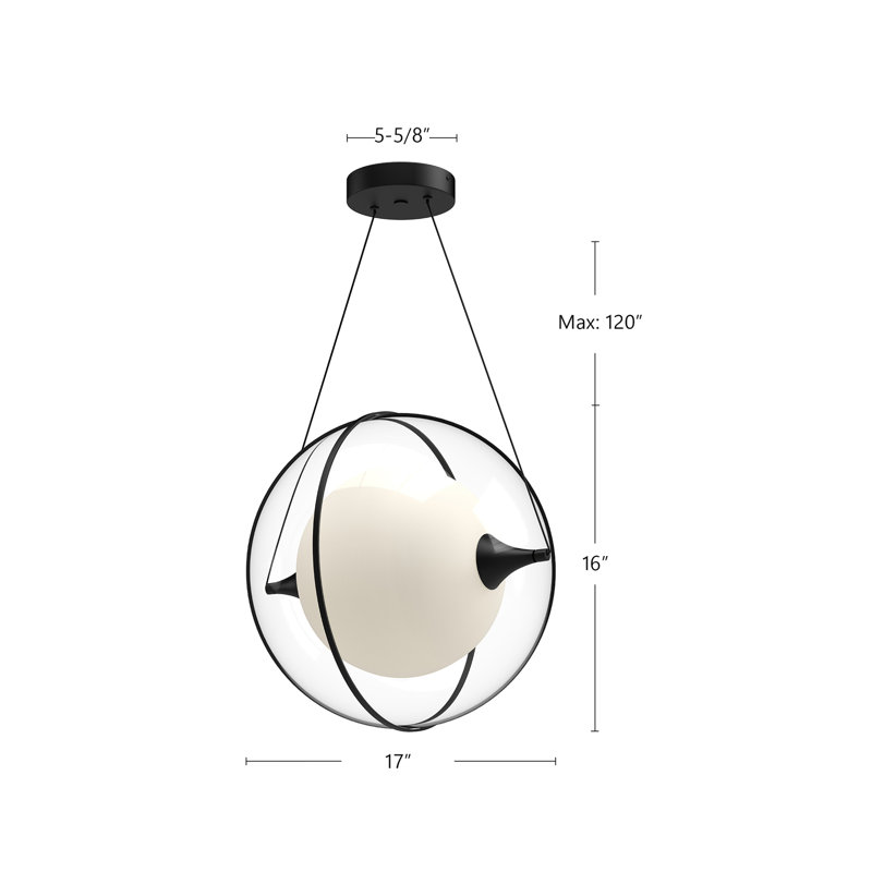 Aries 1 - Light LED Chandelier, Chrome