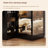 32.36" Modern luxury style solid wood corner wine cabinet, tall glass sideboard, corner display cabinet