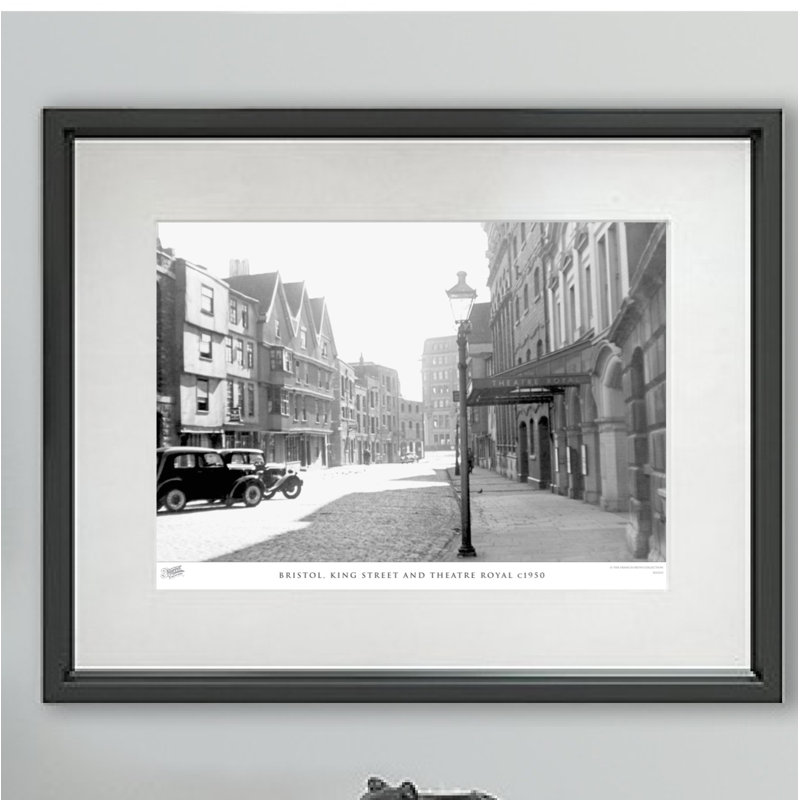 Bristol, King Street And Theatre Royal C1950 - Single Picture Frame Print, 28cm H X 36cm W x 2cm D