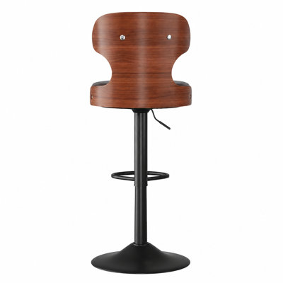 Bentwood Adjustable Height Swivel Bar Stool