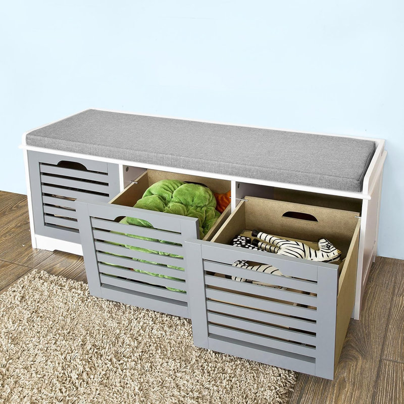 Polyester Upholstered Storage Bench