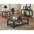 Cappuccino Table With Rectangular Form And Double Shelf For Convenience Console Functional Top Extra