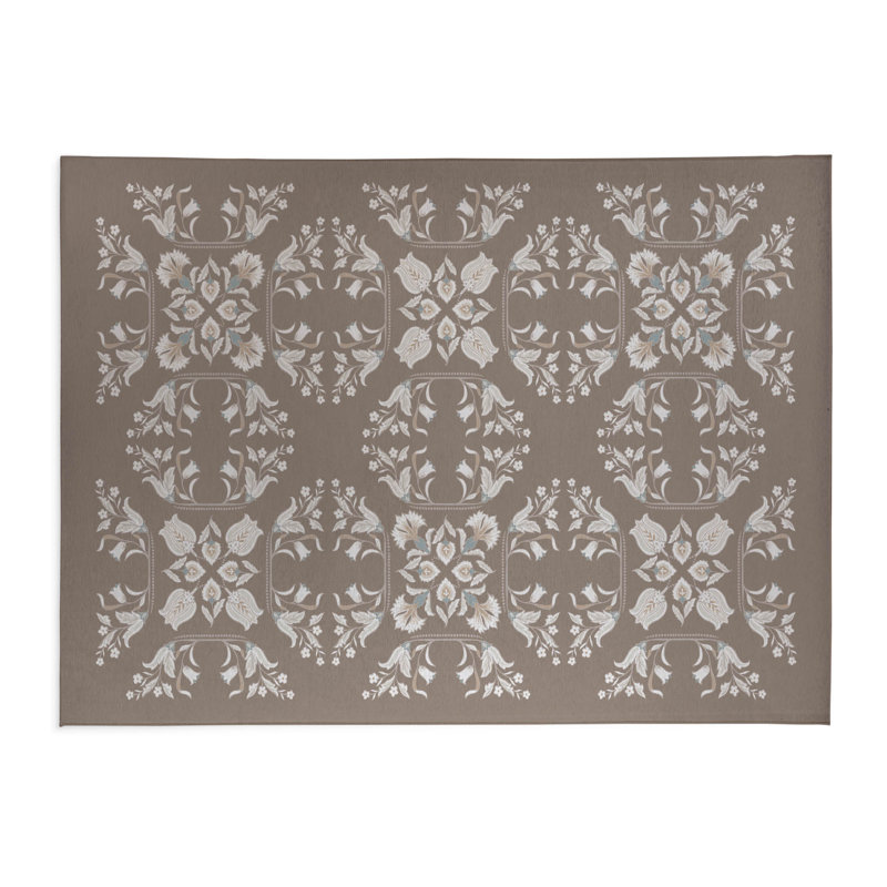 Tapis de cuisine à profil bas Rumi, Rectangulaire 3 pi x 5 pi, Naturel