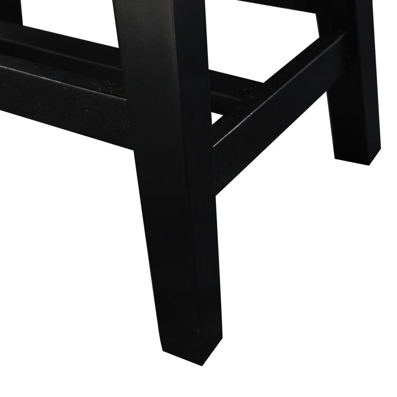 Tabouret de bar et de comptoir Waldenburg, Tabouret de comptoir (siège d'une hauteur de 24,5, Motif à taches de vaches noires