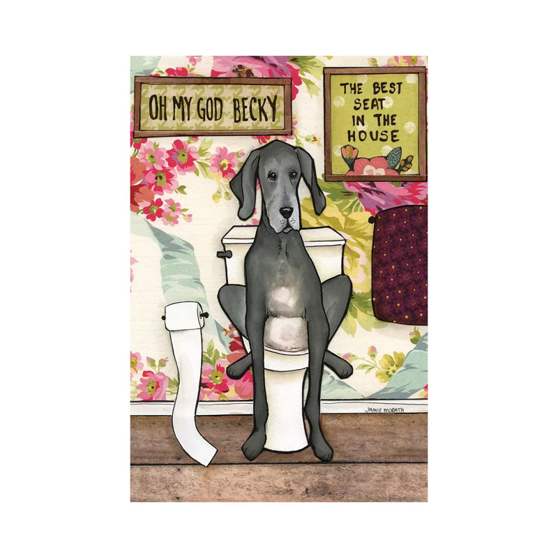 «Omg Becky» par Jamie Morath - reproduction imprimée, H 12 po x l 8 po x P 0,75 po, Toile tendue, Pas de tapis