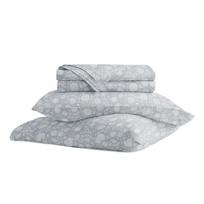 4 Piece 300 TC Patterned Cotton Sheet Set