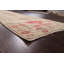 Tapis de couloir unique en laine noué à la main de style années 1960 de 2 pi 9 po x 11 pi 10 po beige / rouge / vert