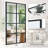 Modern Window Mirror, Glass and Metal Window Pane Inspired Wall Mirror, Aluminum Frame Full Length Mirror-607085579