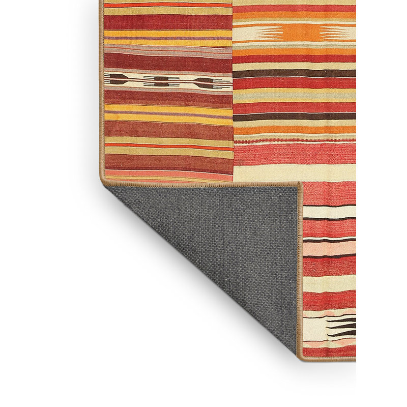 Tapis contemporain orange, Rectangle 5 pi x 7 pi