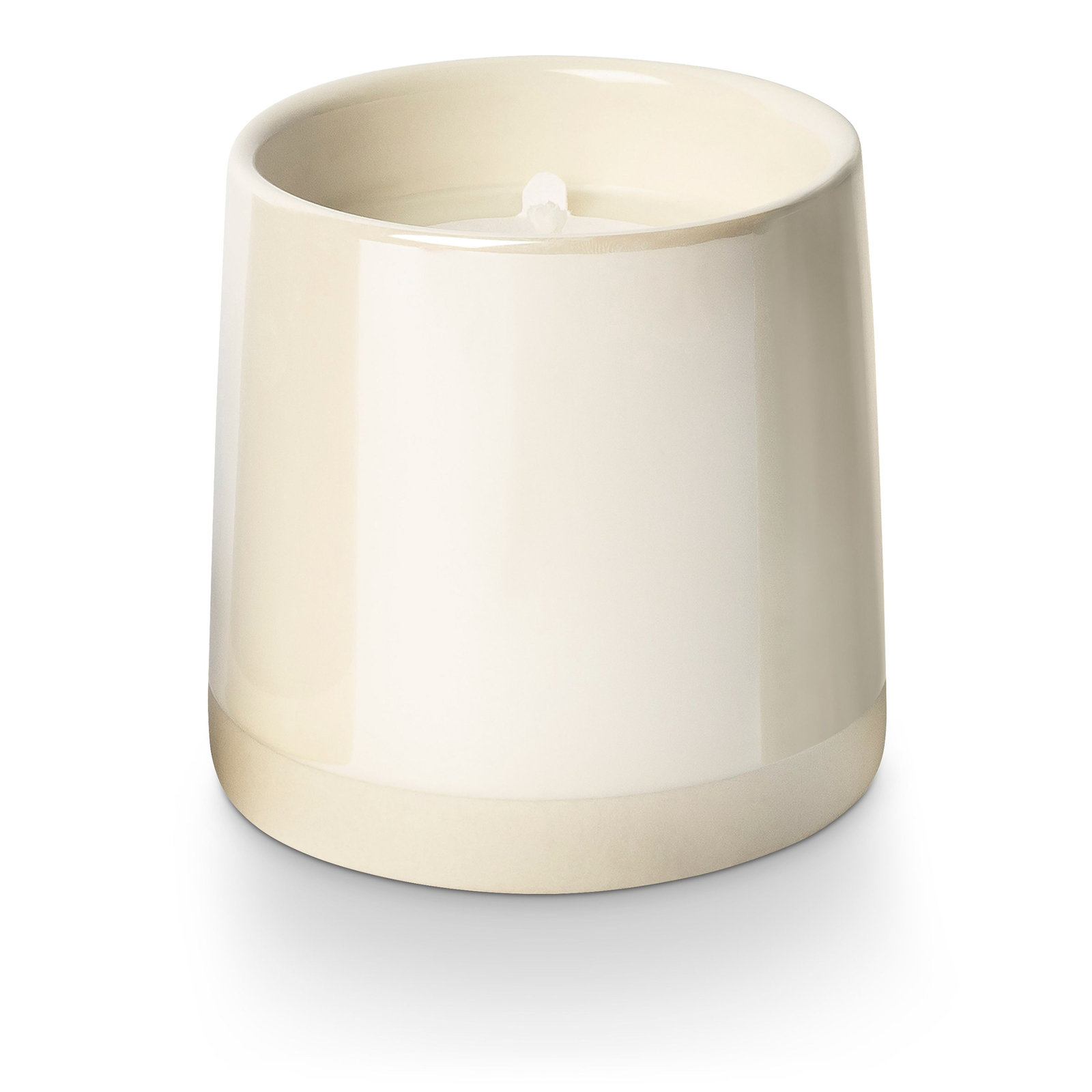 Noble Holiday Winter White Candle, Shine Ceramic Candle