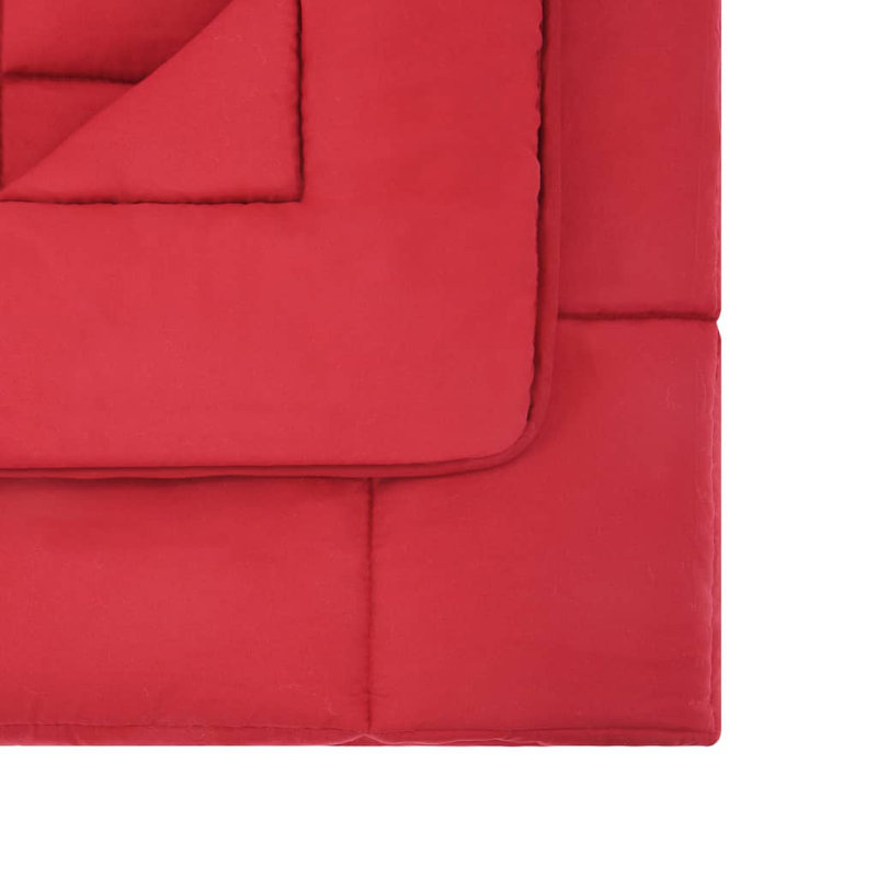 Alcester Solid Colour Duvet Cover Set with Pillowcases, Red, Double Duvet Cover + 2 Pillowcases (80 x 80)