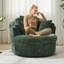 Fauteuil demi-tonneau pivotant et fauteuil d'appoint surdimensionné de 43,3 po de largeur-1669438567
