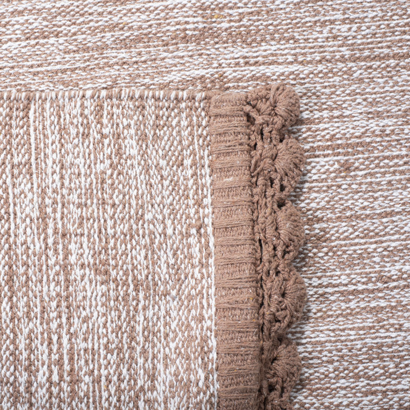 Mohnton Hand Woven Cotton Solid Color Rug, Rectangle 8' x 10'