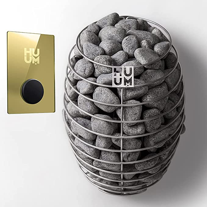 HUUM Drop 7.5kW Sauna Heater with UKU WiFi Control, (Sauna Stones Included ), Black