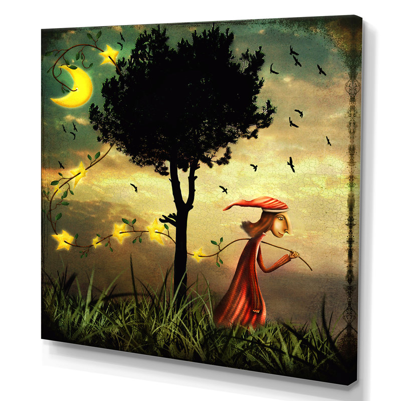«The Boy Collectioning Stars», impression sur toile, Toile tendue, H 36 po x l 36 po