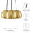 Modway Chalice 3-Light Metal Pendant-785192349