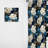Astral Blue White Damask Radiance I - Bohemian Velvet Curtain - Room Darkening - 1 Panel-107562948