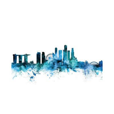 Singapore Skyline by Michael Tompsett - Wrapped Canvas Gallery-Wrapped Canvas Giclée