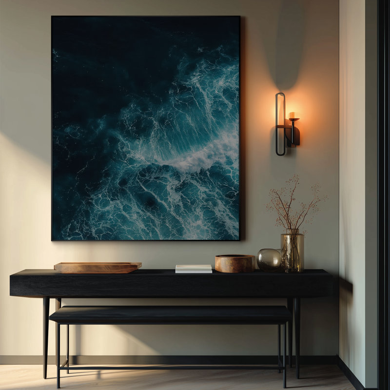 Reproduction d'art extra large océan - plage, paysage côtier, décoration pour le salon ou la chambre à coucher, assemblage requis