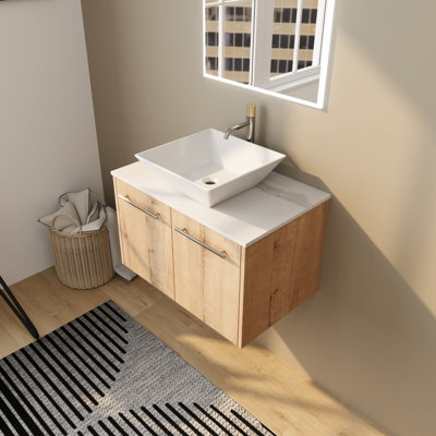 29.54'' Single Bathroom Vanity with Ceramic Top